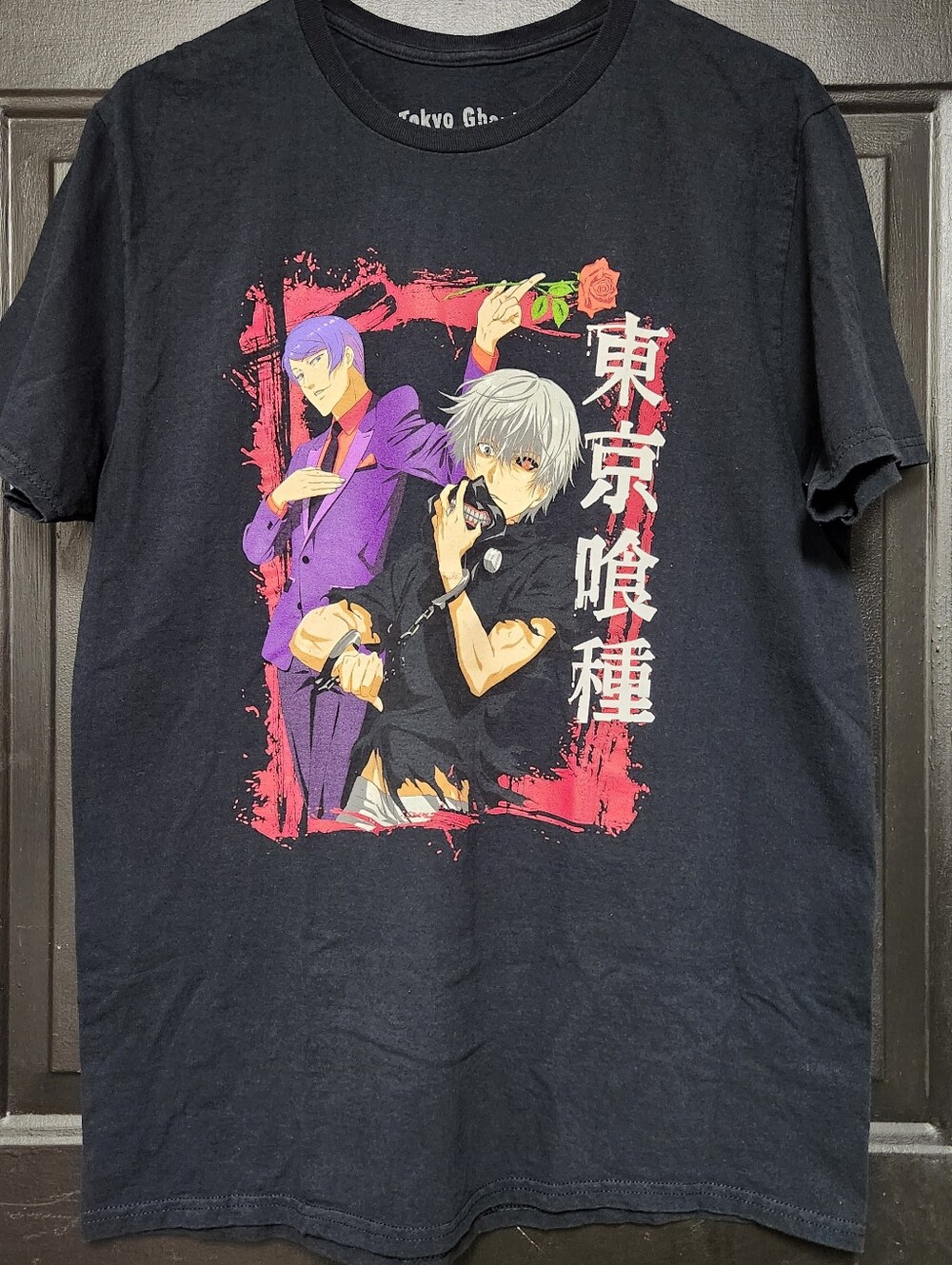 Tokyo Ghoul T-Shirt Anime Loot Wear Black Large Tee Ken Kaneki Shuu Tsukiyama
